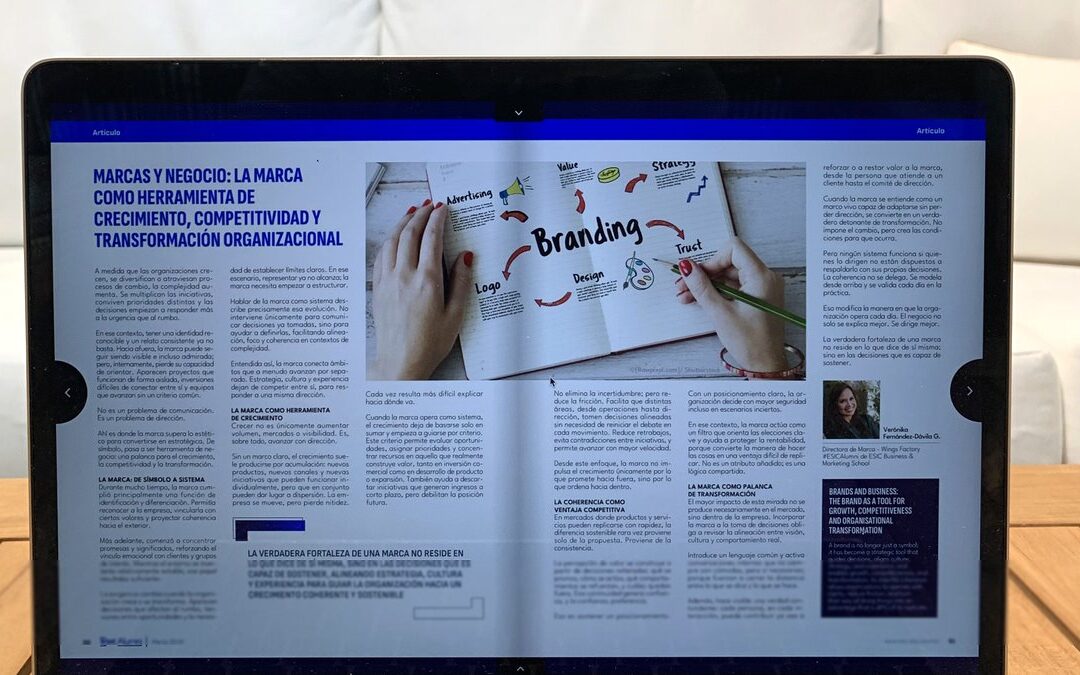 Artículo de Verónika Fernández-Dávila en la Revista ESIC Alumni sobre la marca como herramienta de crecimiento